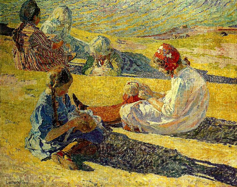 Carl Wilhelmson sommar oil painting picture